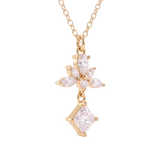 Collana catena Amabile Promise in argento dorato e zirconi MISURA UNICA