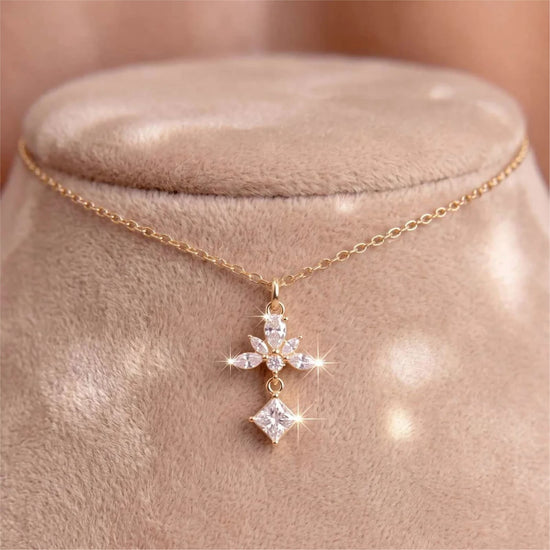Collana catena Amabile Promise in argento dorato e zirconi MISURA UNICA