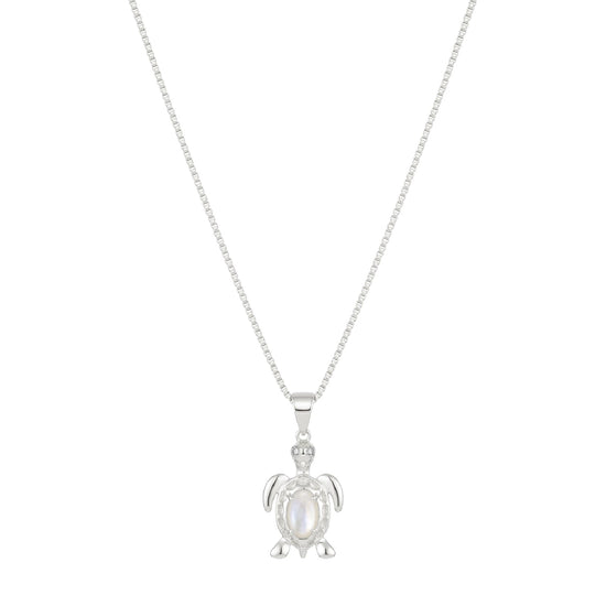 Collana con pendente Amabile Turtle in argento e madreperla MISURA UNICA