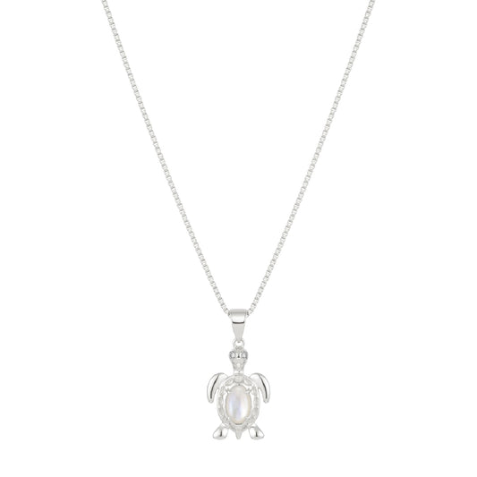 Collana con pendente Amabile Turtle in argento e madreperla MISURA UNICA