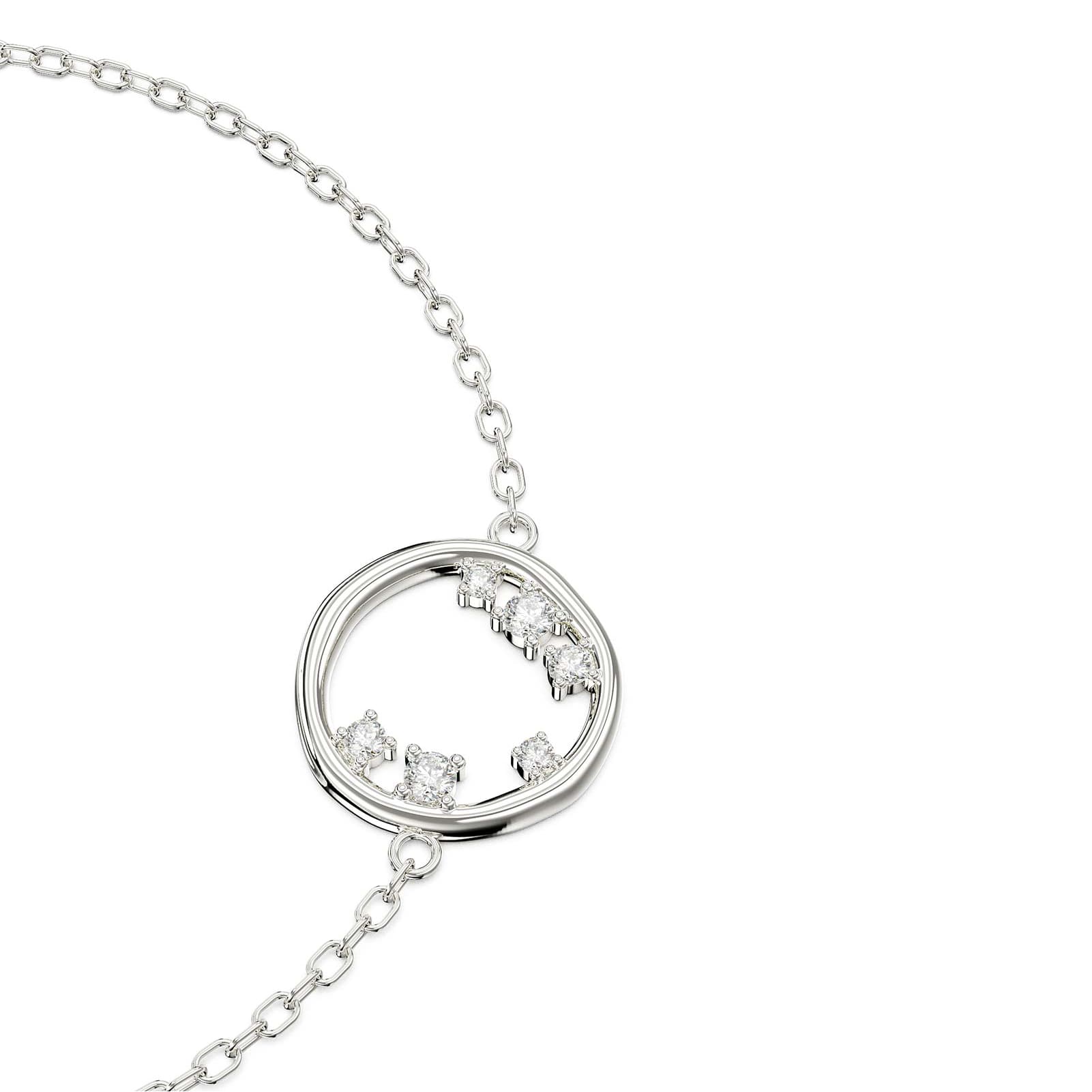 Bracciale Amabile Circle in argento design a cerchio e zirconi 18 cm