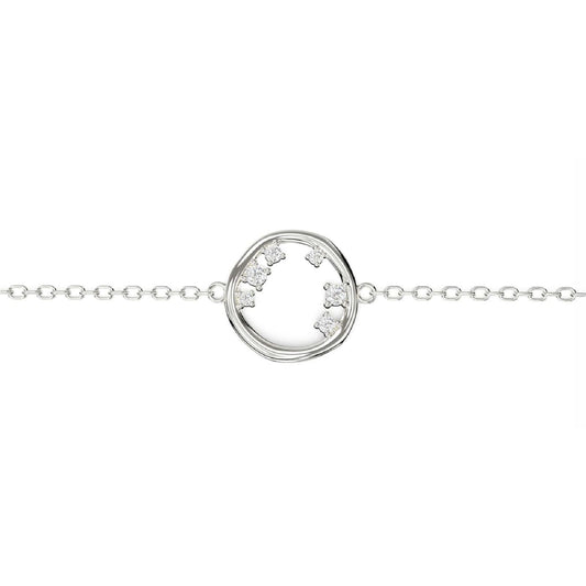 Bracciale Amabile Circle in argento design a cerchio e zirconi 18 cm