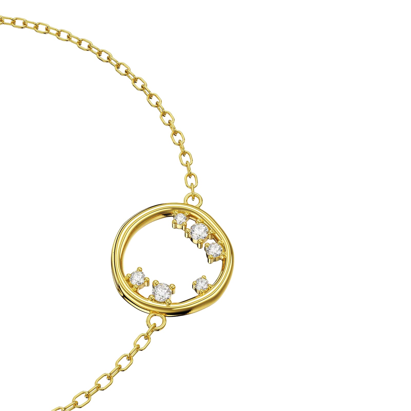 Bracciale Amabile Circle in argento dorato cerchio e zirconi