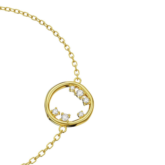 Bracciale Amabile Circle in argento dorato cerchio e zirconi 18 cm