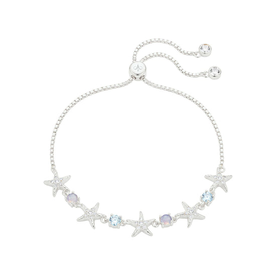 Bracciale regolabile Amabile Starfish argento e azzurro REGOLABILE
