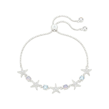 Bracciale regolabile Amabile Starfish argento e azzurro REGOLABILE