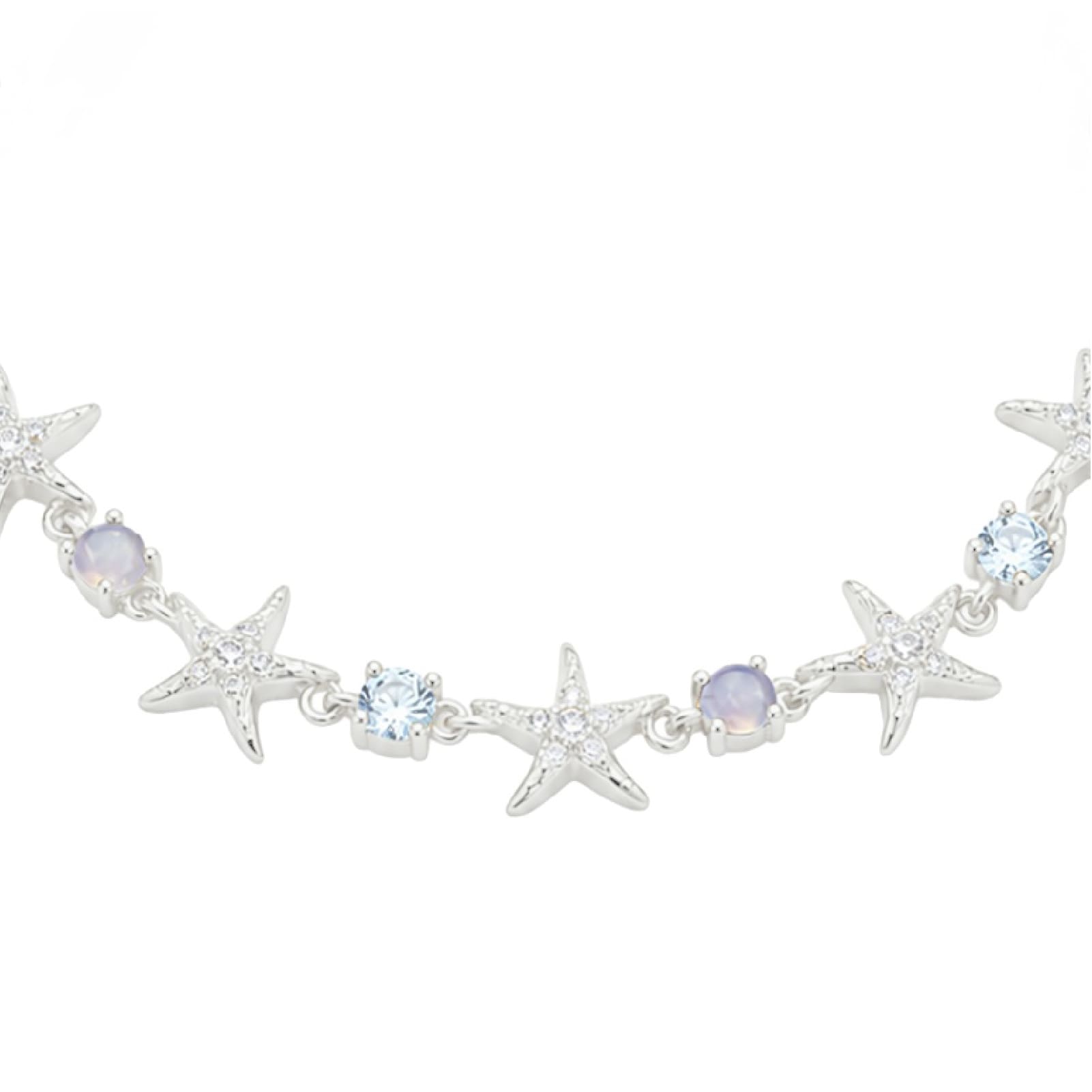 Bracciale regolabile Amabile Starfish argento e azzurro REGOLABILE