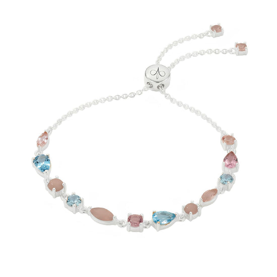Bracciale regolabile Amabile Pink Lagoon argento e zirconi REGOLABILE