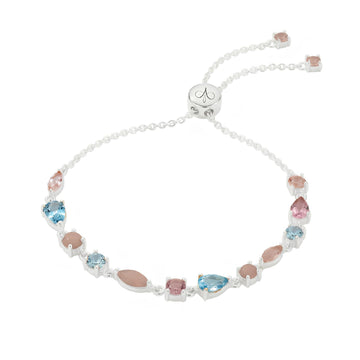Bracciale regolabile Amabile Pink Lagoon argento e zirconi REGOLABILE