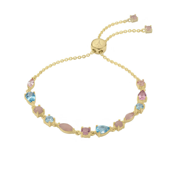 Bracciale regolabile Amabile Pink Lagoon oro e zirconi REGOLABILE