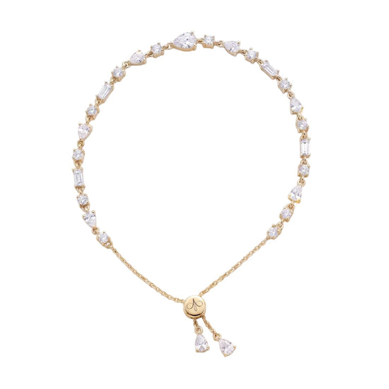 Bracciale Amabile Lumier in argento dorato e zirconi bianchi REGOLABILE