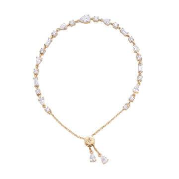 Bracciale Amabile Lumier in argento dorato e zirconi bianchi REGOLABILE