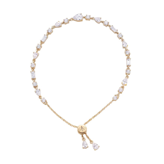 Bracciale Amabile Lumier in argento dorato e zirconi bianchi REGOLABILE