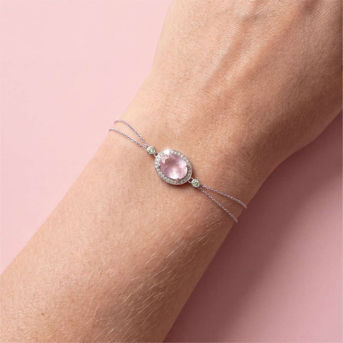 Bracciale regolabile Amabile Posy in argento e zirconi REGOLABILE