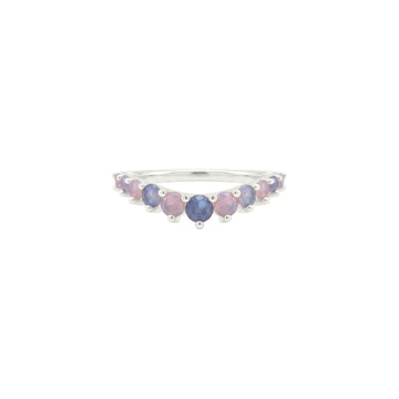Anello veretta Amabile Pink Lagoon argento e zirconi 10