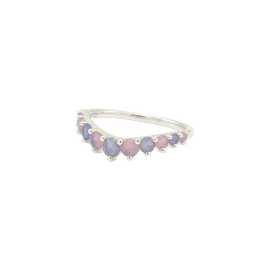 Anello veretta Amabile Pink Lagoon argento e zirconi 10