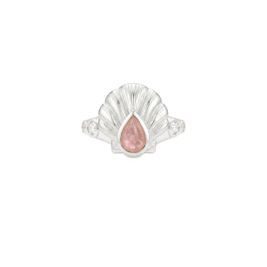 Anello Amabile Shelly argento e zircone rosa conchiglia 10