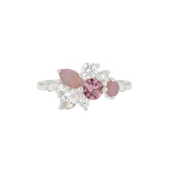 Anello Amabile Sunkiss in argento e zirconi rosa e bianchi 10