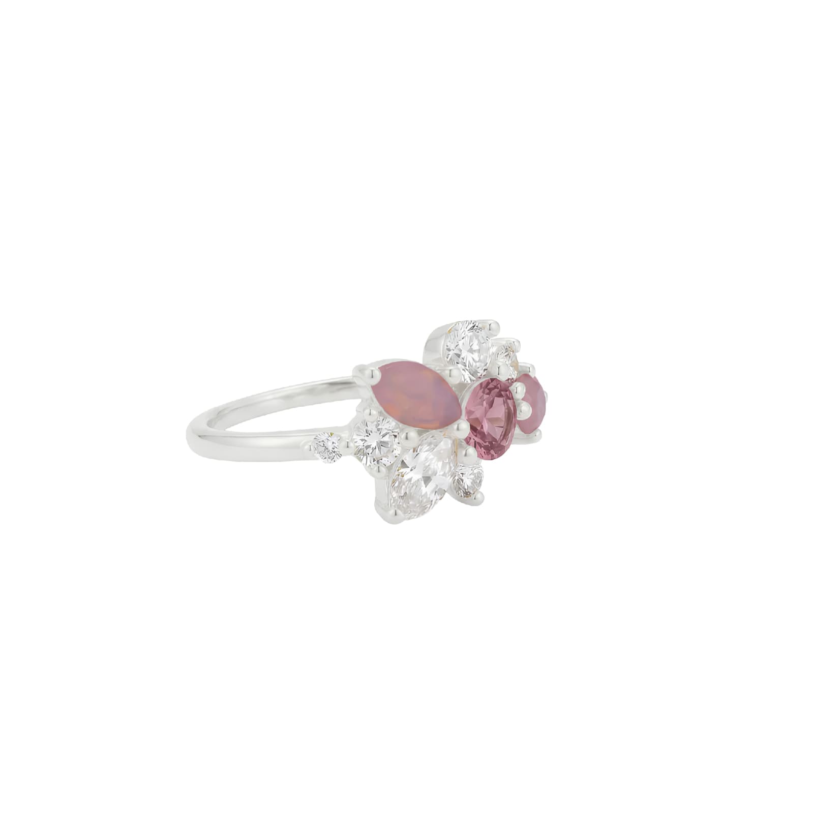 Anello Amabile Sunkiss in argento e zirconi rosa e bianchi 10