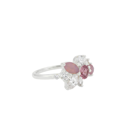 Anello Amabile Sunkiss in argento e zirconi rosa e bianchi 10