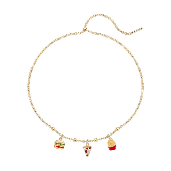 Charm componibile Amabile Cheesburger argento dorato zirconi MISURA UNICA