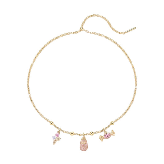 Charm componibile Amabile Candy argento dorato zircone rosa MISURA UNICA