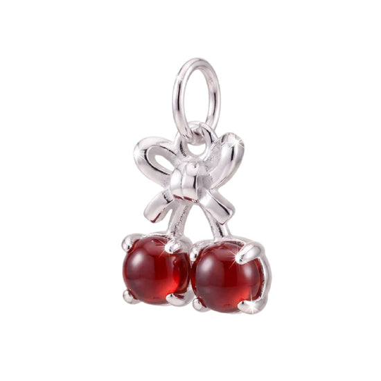 Charm componibile Amabile Cherry in argento e rosso MISURA UNICA