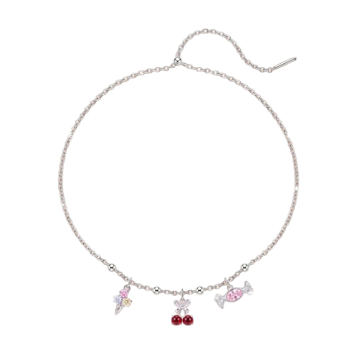 Charm componibile Amabile Cherry in argento e rosso MISURA UNICA