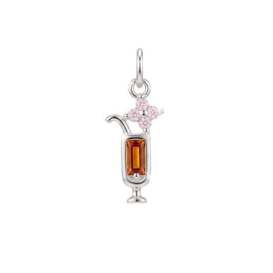 Charm componibile Amabile Cocktail in argento e zirconi MISURA UNICA