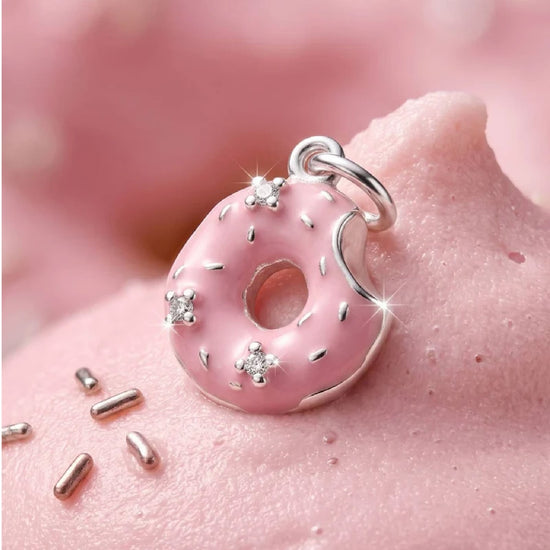 Charm componibile Amabile Donut in argento e zirconi MISURA UNICA