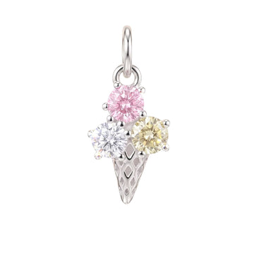Charm componibile Amabile Ice Cream in argento e zirconi MISURA UNICA
