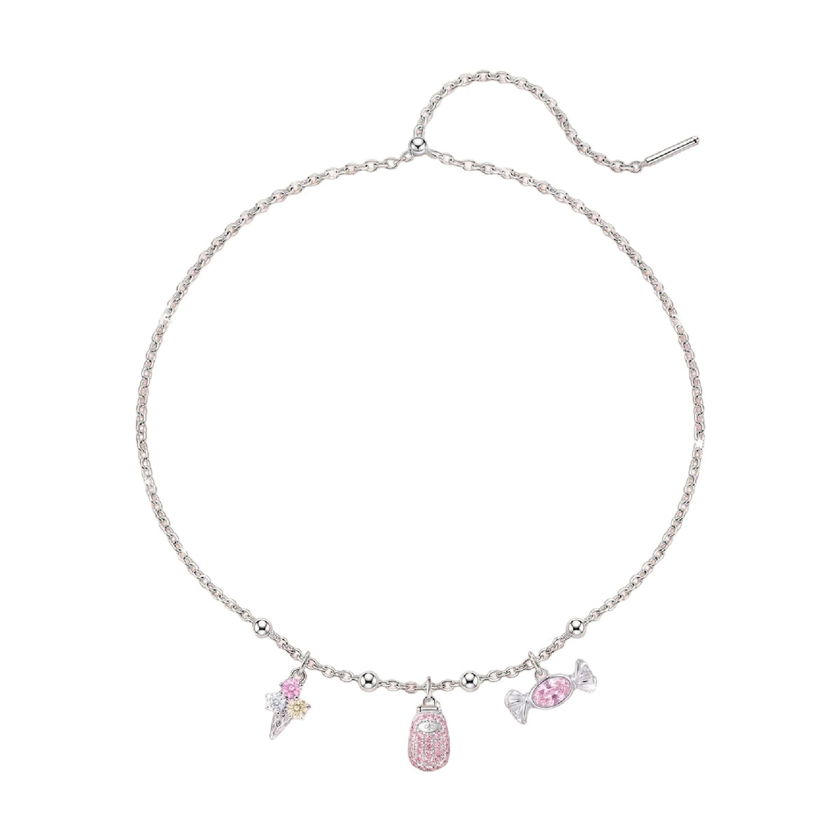 Charm componibile Amabile Phone in argento e zircone rosa MISURA UNICA