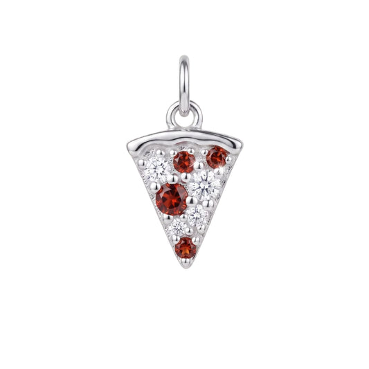 Charm componibile Amabile Pizza in argento e zirconi MISURA UNICA