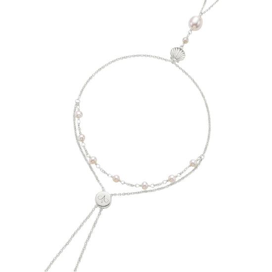 Baciamano regolabile Amabile Afrodite in argento e perle REGOLABILE
