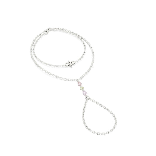 Baciamano Amabile Warm Gaze in argento con pietre colorate 18,5 cm
