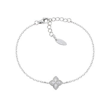 Bracciale catena Amen in argento con zirconi bianchi 19 cm