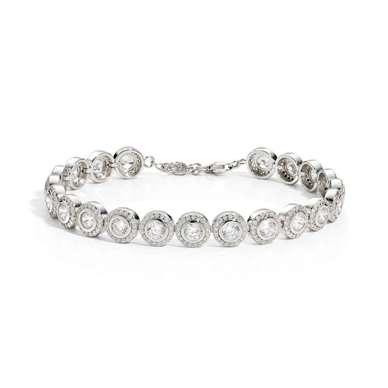 Bracciale tennis Amen in argento con zirconi taglio round Regolabile 16-19 cm