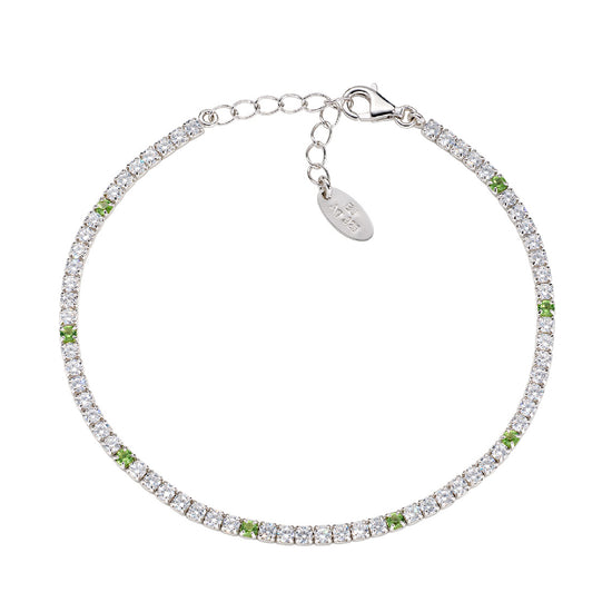 Bracciale Amen Tennis argento 925 zirconi bianchi e verdi A.BT7BOLB16