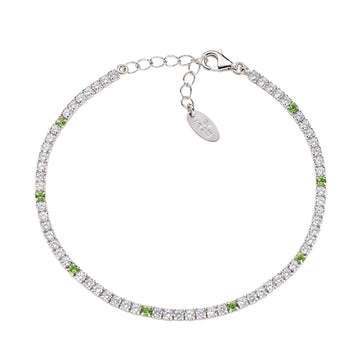 Bracciale Amen Tennis argento 925 zirconi bianchi e verdi A.BT7BOLB16