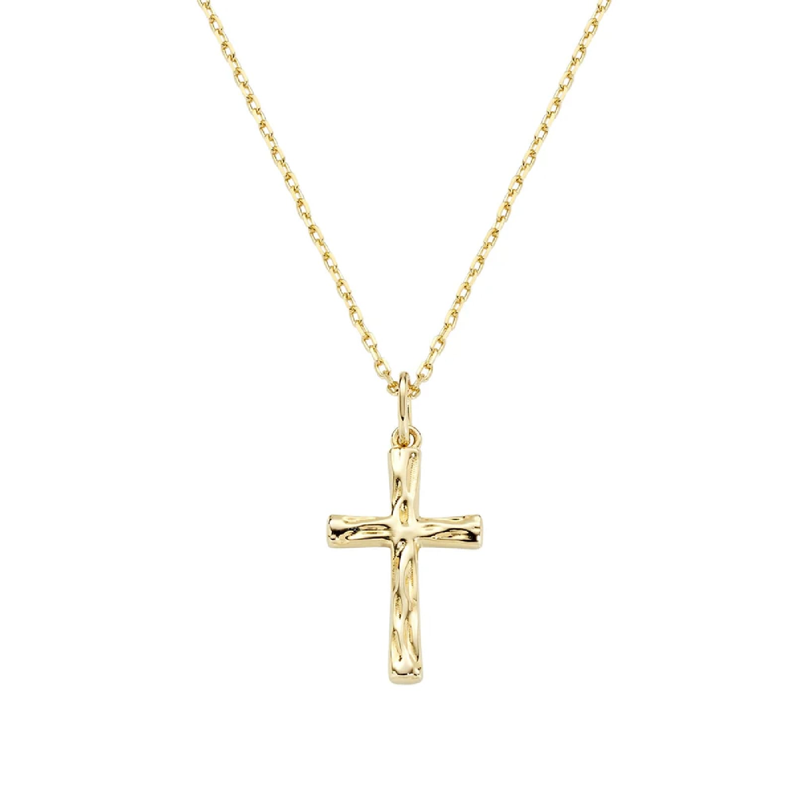 Collana girocollo Amen argento dorato con croce pendente MISURA UNICA