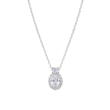 Collana pendente Amen in argento con zirconi bianchi MISURA UNICA