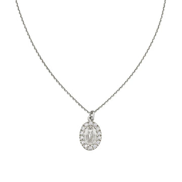 Collana Amen in argento medaglietta Madonnina con zirconi MISURA UNICA