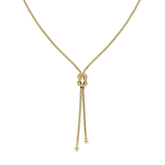 Collana Amen argento 925 dorato con due catene unite MISURA UNICA