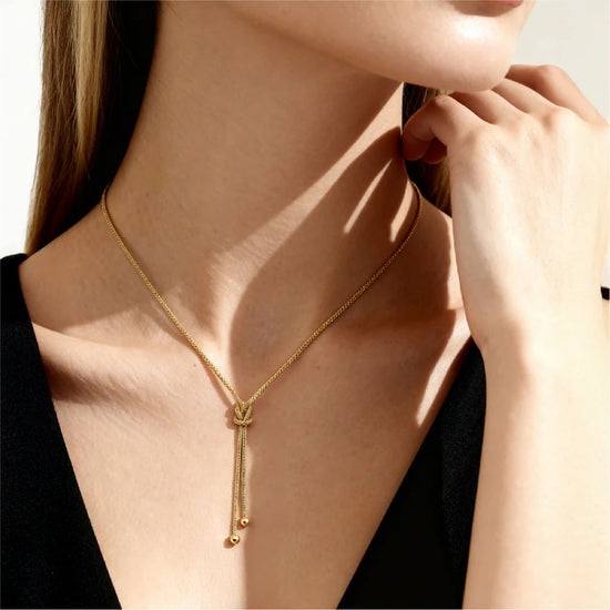 Collana Amen argento 925 dorato con due catene unite MISURA UNICA