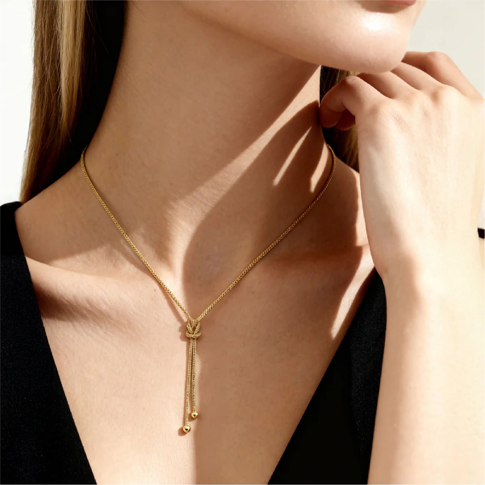 Collana Amen argento 925 dorato con due catene unite MISURA UNICA