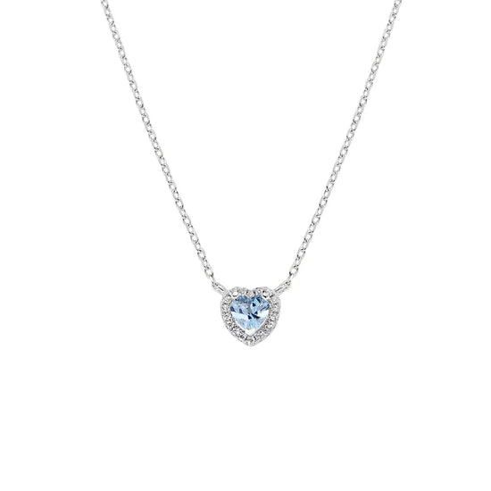 Collana con pendente Amen zircone acquamarina centrale MISURA UNICA