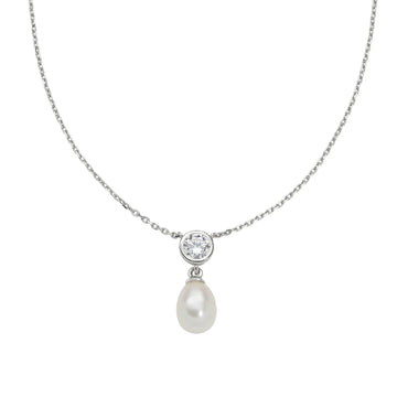 Collana girocollo Amen in argento punto luce e perla pendente MISURA UNICA