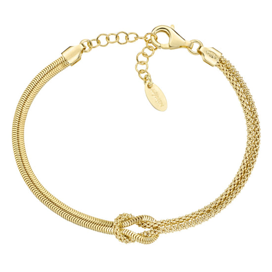 Bracciale catena Amen in lega Amen dorata con nodo d'amore 19 cm