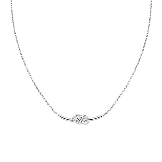 Collana catena Amen in ottone rodiato con nodo d'amore MISURA UNICA