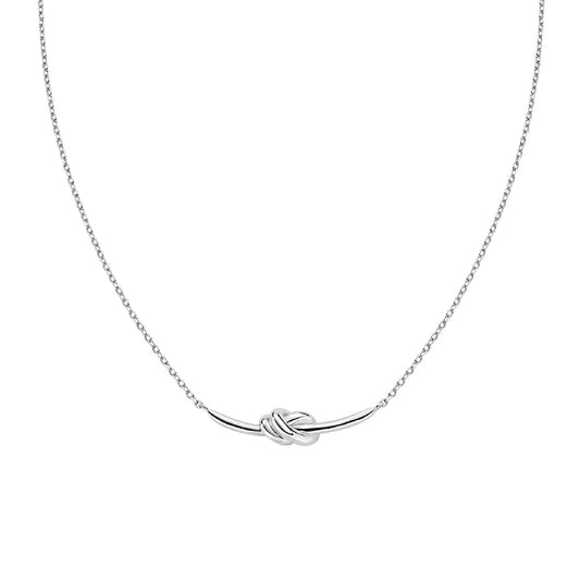 Collana catena Amen in ottone rodiato con nodo d'amore MISURA UNICA